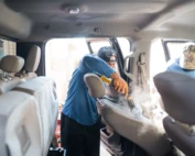 Car odor solutions, steam cleaning interior of car.