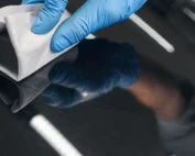 Ceramic coating on a vehicle.